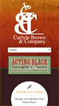Mobile Screenshot of carlylebrownandcompany.org